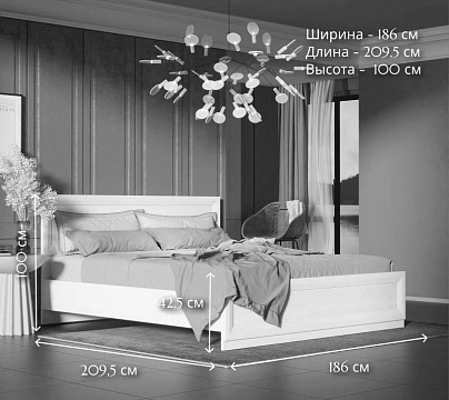 Кровать без основания LOZ180x200
