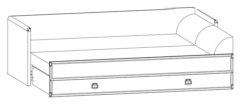 Диван-кровать  Индиана Дуб саттер JLOZ 80/160