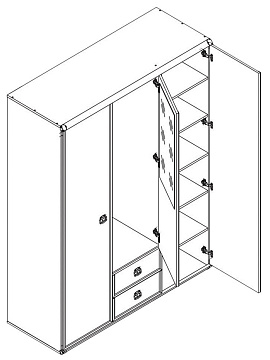 Шкаф JSZF 3d2s