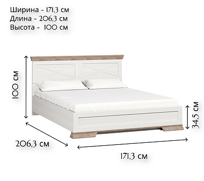 Кровать c металлическим основанием LOZ160х200_S