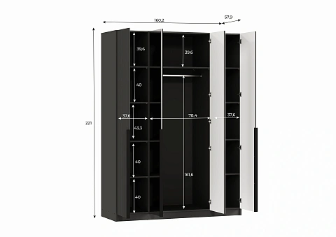 Шкаф (Графит) SZF2D2L