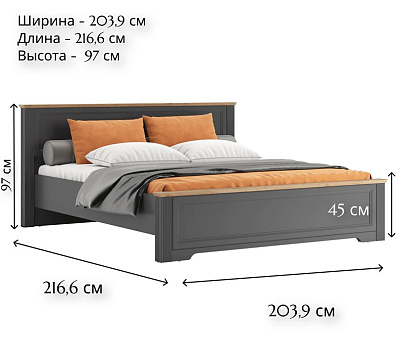Кровать c металлическим основанием LOZ180х200