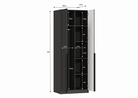 Шкаф (Графит) SZF2D