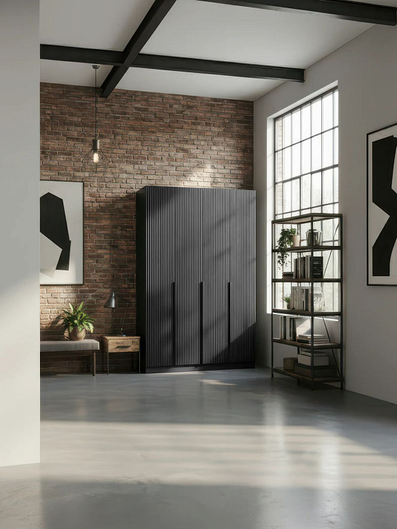 Шкаф (Графит)  Mobi SZF4D