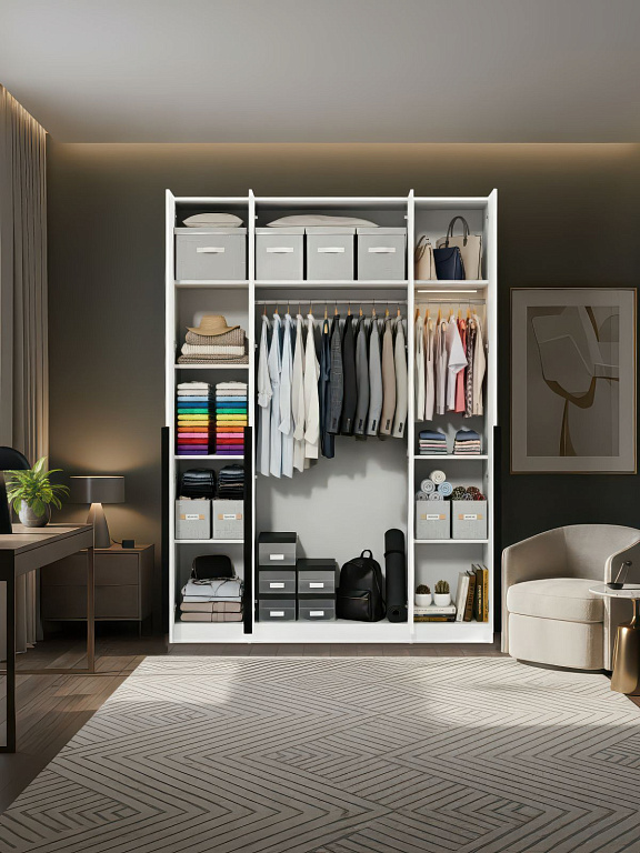 Шкаф (Белый)  Mobi SZF4D