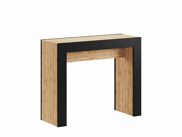 Стол-тумба раскладной (Дуб Вотан/Черный)  Mobi STO