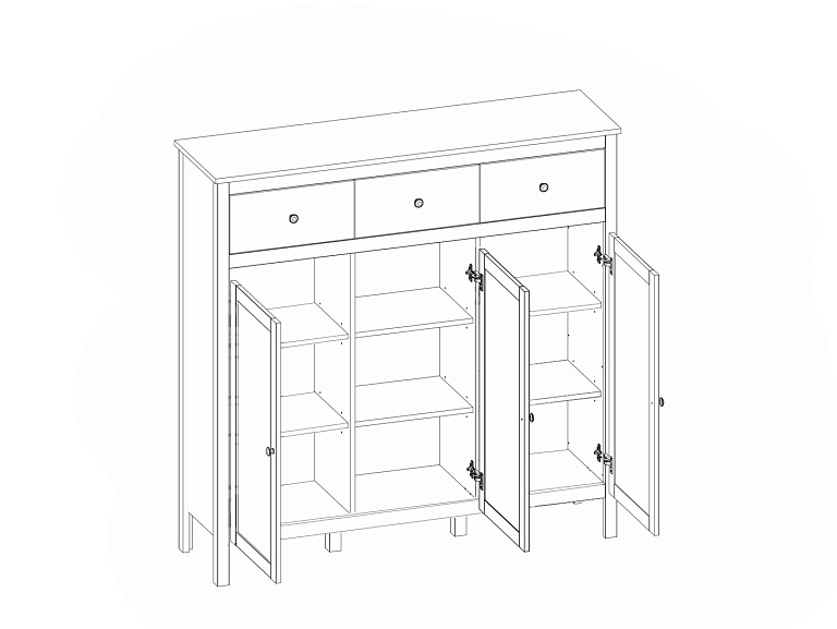 Тумба  Ewa белая KOM3D3S