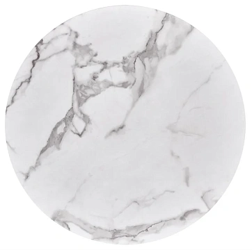 Стол обеденный HALMAR MORATA белый мрамор/черный/золотой 79